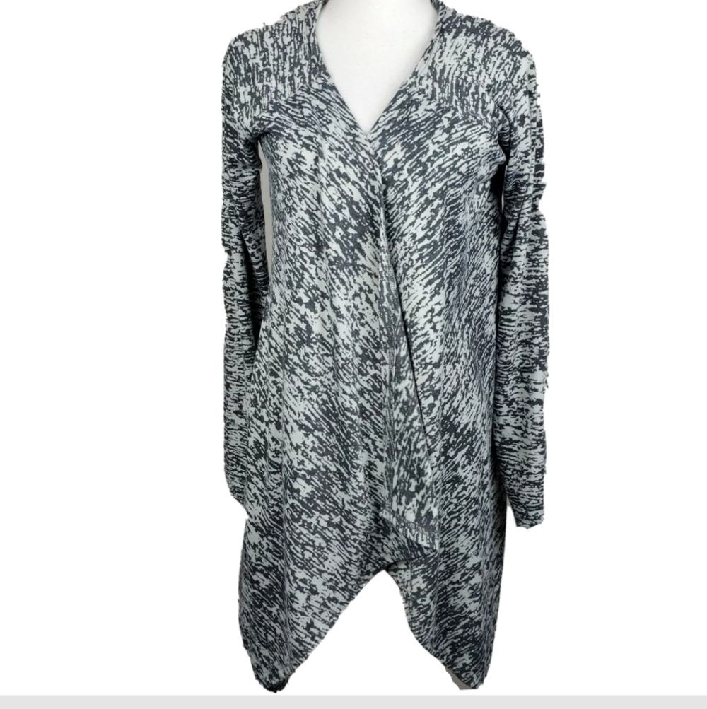 Soybu gray open cardigan space dye M